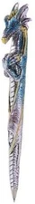 Ebros 6.25" Fantasy Decorative Writing Dragon Decorative Pen Gift Set of 6 Pcs