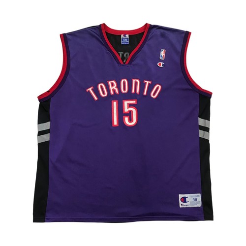 Vintage Champion Vince Carter Jersey XL 48 Mens Toronto Raptors #15 Purple NBA - Picture 1 of 4