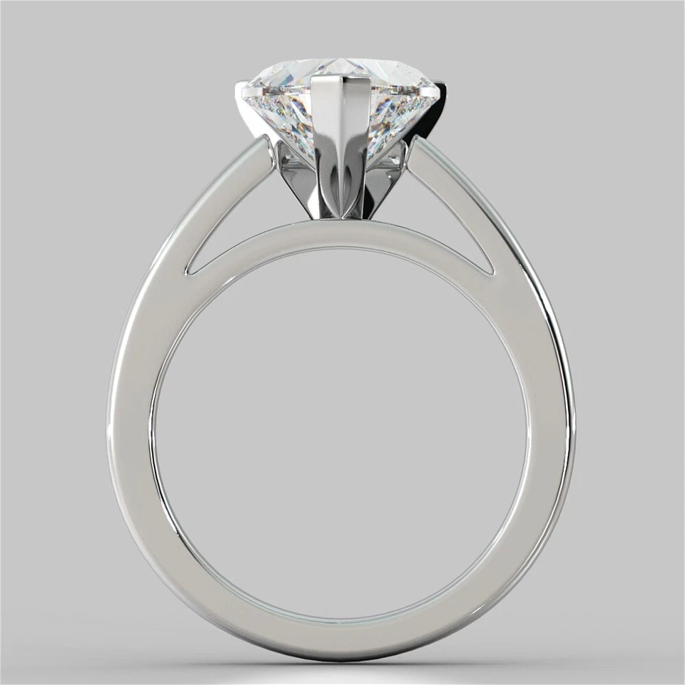 Heart Cut 2.00 Ct Lab Grown Diamond Bridal Ring Solid 14K White Gold size 6 - Image 4 of 4