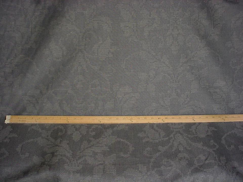1-1/8Y Kerry Joyce 2048 Turandot Linen Ash Floral Linen Damask Upholstery Fabric - Image 2 of 4