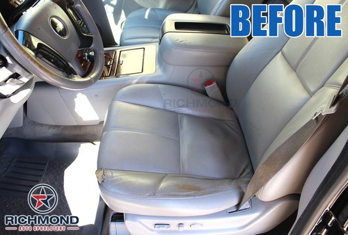 Chevy Suburban LT 2007-2014 navegación conductor inferior lateral cuero cubierta de asiento bronceada - Imagen 10 de 12