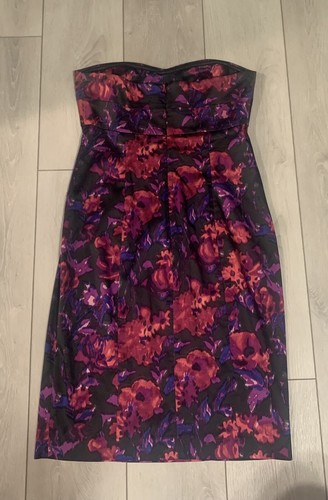 Y2K Lauren Ralph Lauren trägerloses rosa Blumen Minikleid Größe 8 Whimsygoth - Bild 3 von 8
