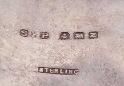 Vintage Birmingham, England Sterling Silver Floral Hinged Bangle Bracelet 6.75" - Picture 4 of 11