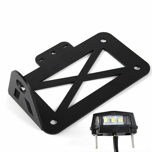 Side Mount Number License Plate Holder Bracket Tail Light LED for Harley - Picture 5 of 11
