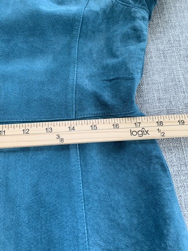 Pursuits türkis Wildleder Leder Western Rodeo Ranch Jacke Mantel Boho Moto Größe 10 - Bild 14 von 15