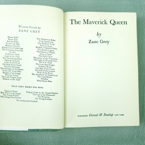 THE MAVERICK QUEEN Zane Grey Copyright 1950 Grosset & Dunlap HC Dust Jacket VTG - Picture 9 of 19