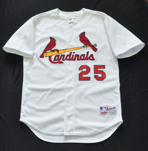 Mark McGwire St. Louis Cardinals Rawlings Jersey Authentic White Sewn Men 44 L - Picture 2 of 16