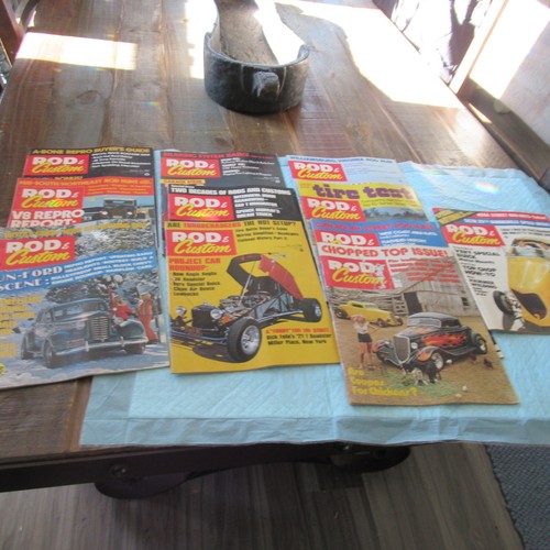 VINTAGE LOT OF 11 ROD & CUSTOM CAR MAGAZINES 1973