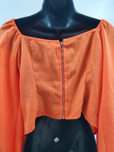 Fashion Nova Bohemian Style Damen Bauern Top Ballonärmel Gr. XL - Bild 5 von 13