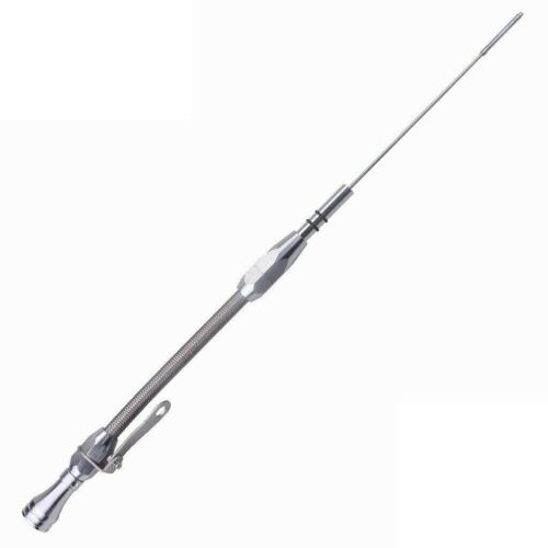 Stainless Flexible Oil Pan Dipstick for Chevy SBC 305 350 400 5.7 Passenger Side - Picture 2 of 9