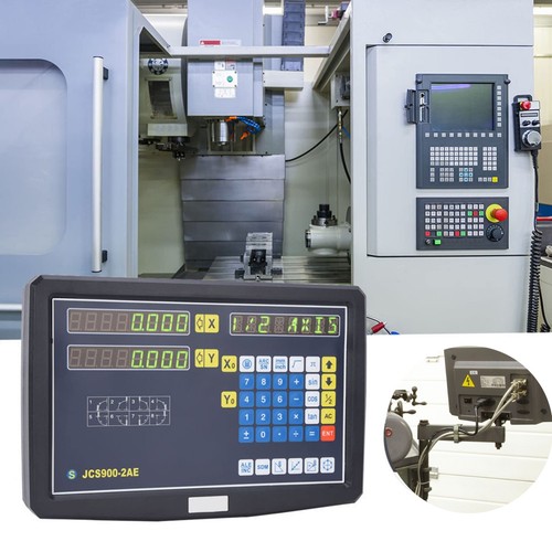 2 Axis Digital Readout DRO Meter 2pcs Linear Glass Scale for Bridgeport Milling - Picture 3 of 22