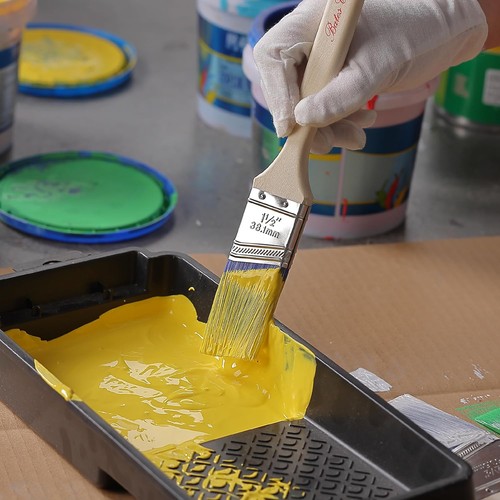 Bates - Paquete de 6 cepillos de pintura de 1" 1,5" 2" cepillos angulares mango de madera tratada dolor... - Imagen 2 de 6