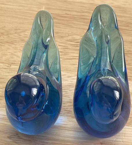 Vintage Lot of 9 Blue Bird of Happiness Glass Figurines Signed Leo Ward Ron Ray - Picture 10 of 23
