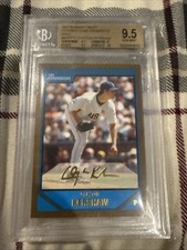 2007 Bowman Clayton Kershaw Rookie Card Draft Futures Game Gold BGS 9.5