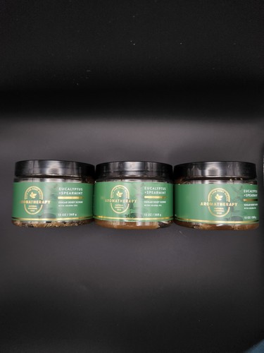 Bath & Body Works Eucalyptus Spearmint Sugar Body Scrub with Jojoba Oil - 3 Pack - Picture 1 of 5