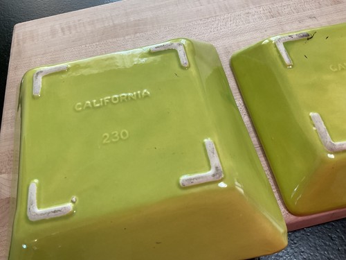 Californa Keramik limettengrün quadratisch verschachteltes Geschirr - Bild 6 von 8