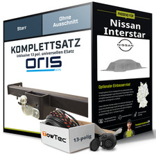 Für NISSAN Interstar Typ X70 Anhängerkupplung starr +eSatz 13pol uni 03-11 NEU