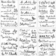 Inspirational Words Rub on Transfers for 12 x 8 inches,