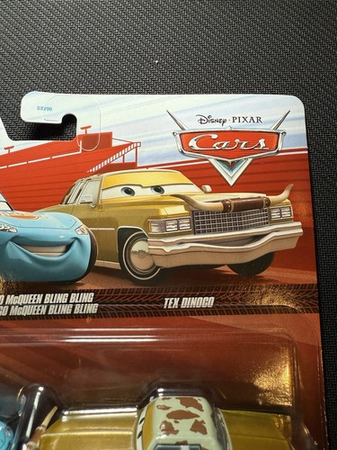 Disney Pixar Cars Toys Die-Cast 2 Pack 1:55 Scale - Bling McQueen And Tex Dinoco - Bild 5 von 10
