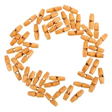 50 Pcs Duffle Toggle Buttons Sweater Sewing Coat Horn Buckles Large