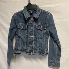 Gap Jean Jacket Kids Size 8 M Blue Stretch 0782