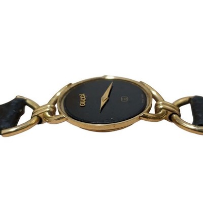 Gucci 6000L Dress Watch Womens Gold Pink Leather Gold Tone  display picture 1