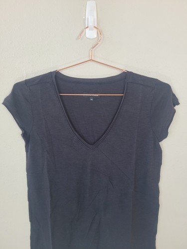 Neu Universal Standard 4XS US 00-0 T-Shirt Damen schwarz V-Ausschnitt rohe Kante - Bild 2 von 12