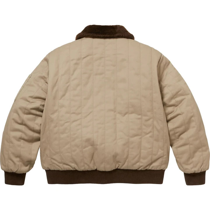 Supreme Dickies Reversible Quilted Faux Fur Work Jacket Tan | eBay