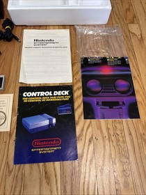Vtg Nintendo NES CONTROL DECK Console Box Manual Inserts Poster Controller WORKS