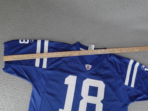 Indianapolis Colts Peyton Manning Jersey Youth XL Blue Reebok NFL Football Boys - Picture 8 of 12