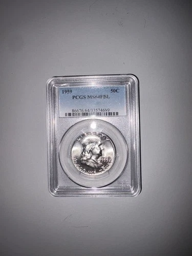 1959 Franklin Half Dollar PCGS MS64FBL Silver 50C Philadelphia Business Strike