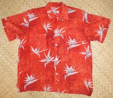 Vintage 1950's "Penney's" Hawaiian Aloha Shirt - Bird of Paradise on rayon
