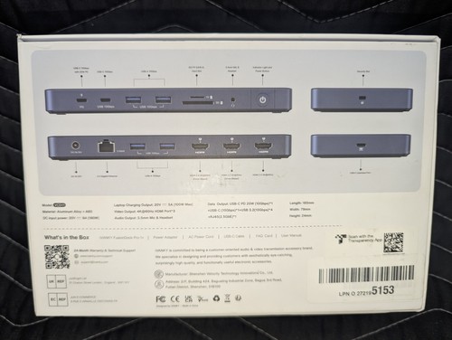 IVANKY FUSIONDOCK Pro 1+ VCD11 Triple Monitor Solution For MacBook - Open Box - Afbeelding 2 van 6