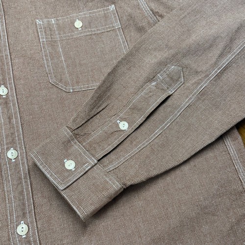 Wallace & Barnes Herren XL Braun Baumwolle Langarm Hemd Knopfleiste - Bild 8 von 9