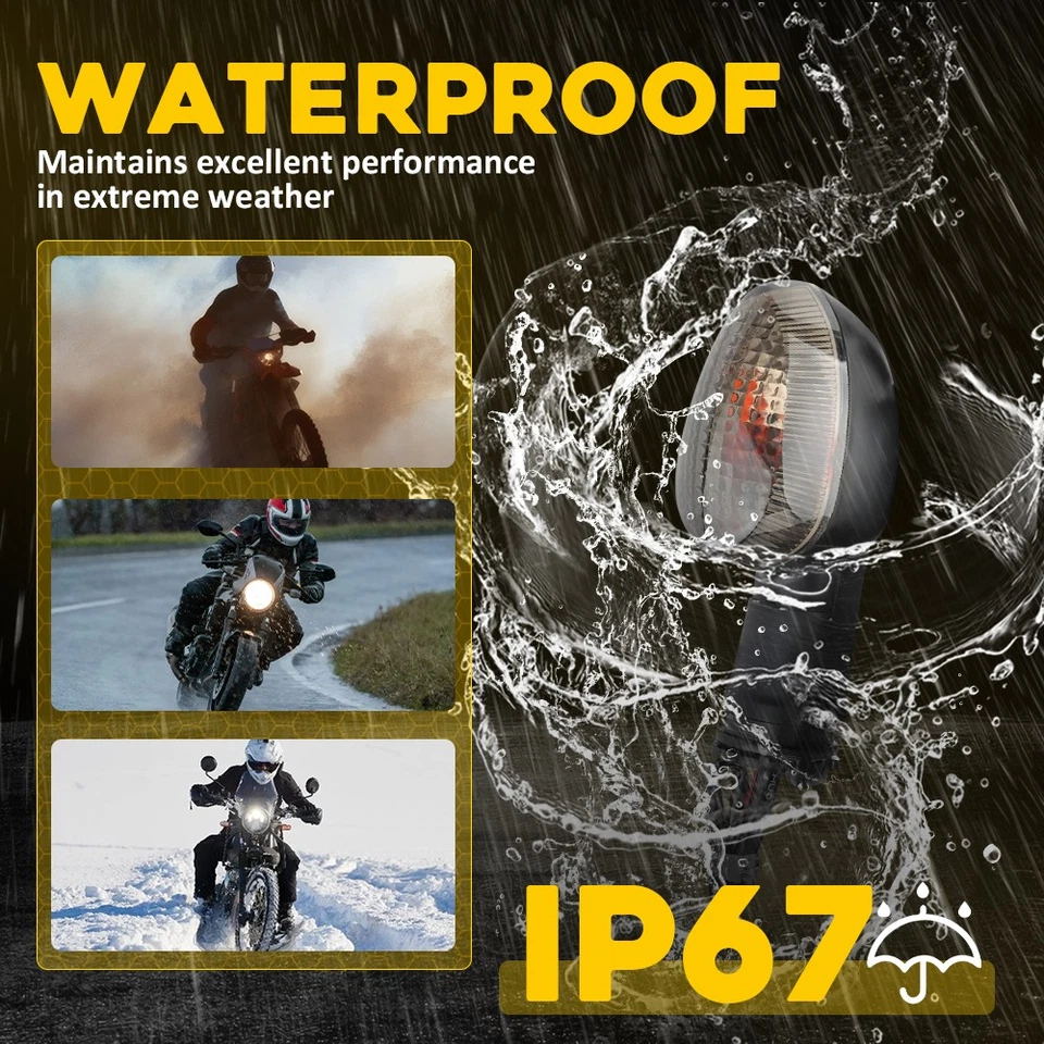 4X Turn Signal Light Indicator Lamp For Yamaha YZF R125/R15/R25/R3/R1/R6/R6S EXC - Image 3 of 4