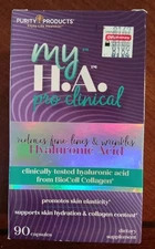 Purity Products My H.A. Pro Clinical Hyaluronic Acid, 90 Capsules. EXP : 11/25