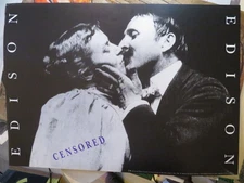 Thomas EDISON (1847-1931) LARGE FIRST KISS POSTER CINEMA CENSORED USA 1896