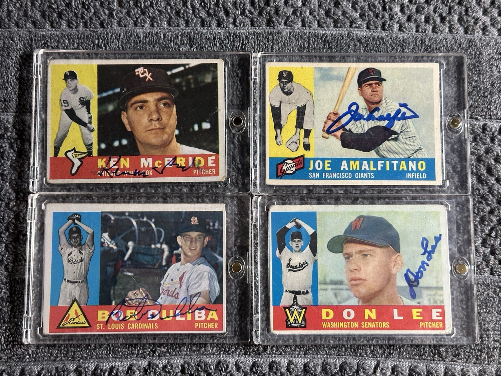 1960 Topps Baseball Autographed. Ken McBride RC #276, Chicago White Sox.