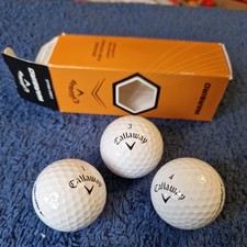3 x CALLAWAY WARBIRD GOLF BALLS USED A/B GRADE WITH ORIGINAL SLEEVE/BOX