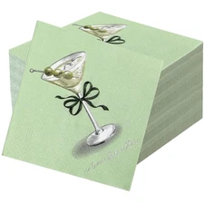 50 Pcs Martini Napkins Party Supplies Cocktail Birthday Napkins Spring Party ...