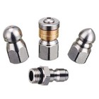 4PC Rotating Stainless Steel Nozzles for Efficient Pipe Cleaning Tasks