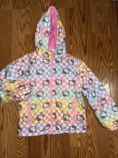 Hello Kitty Sanrio Jacket With Hood Girls Size 5/6 Polyester Material