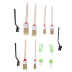 11 in 1 Round Head Wood Handle Bristle for Car Wheels Air Conditioner