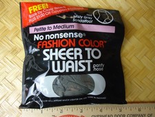 VTG NOS No Nonsense Fashion Color Sheer to Waist Panty Hose 158 Misty Grey