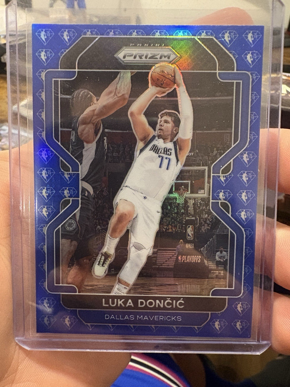 Luka Doncic 2021 Prizm #223 Blue NBA 75th Anniversary Price
