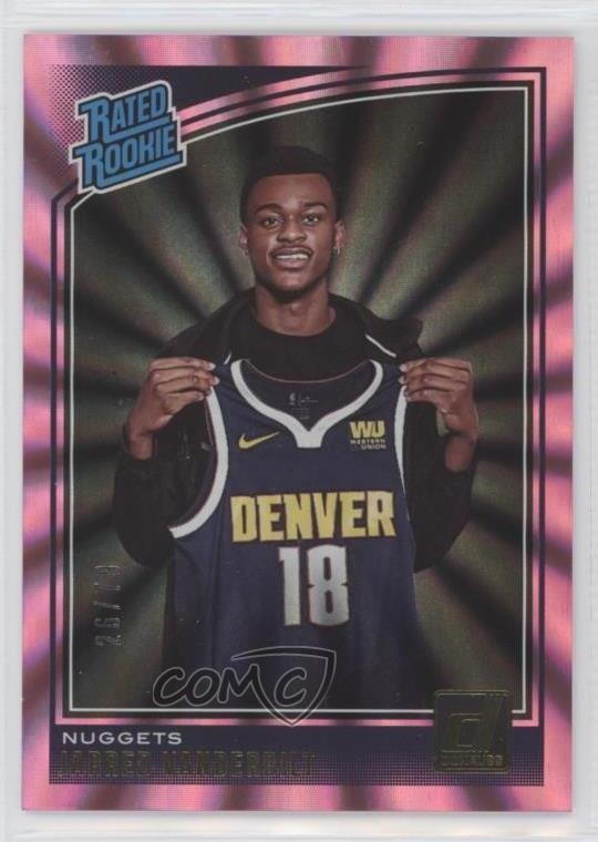 2018-19 Panini Donruss Rated Rookies Holo Pink Laser 26/79 Jarred Vanderbilt 1u6