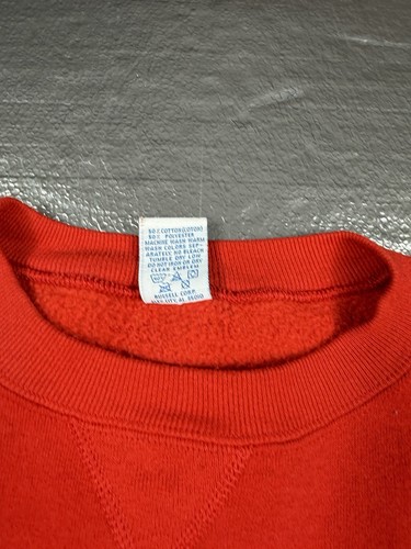 Vintage 90s Russell Athletic University of Utah Utes Red Crewneck Sweatshirt L - Picture 5 of 12