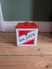 Bacardi Vintage Ice Bucket with Lid 1987 Rum Bucket Collectable