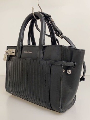Bolso de Hombro ZADIG & VOLTAIRE Candide Clous Cuero 2 Vías Negro Usado - Imagen 3 de 6