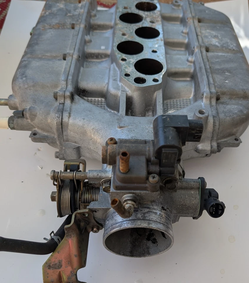 Acura MDX 2001 2002 3,5 L OEM colector de admisión superior con cuerpo de acelerador J35A3 Denso Foto 3 de 4